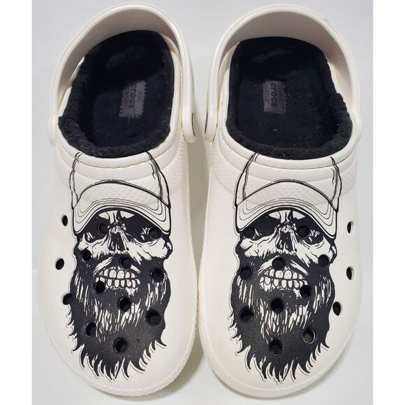 Luke Combs Special Edition Skull CROCS Lined Size Men 8 Women 10 White main image 7